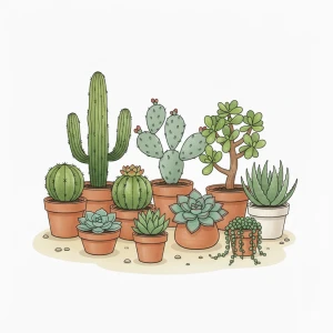 Суккуленты и кактусы