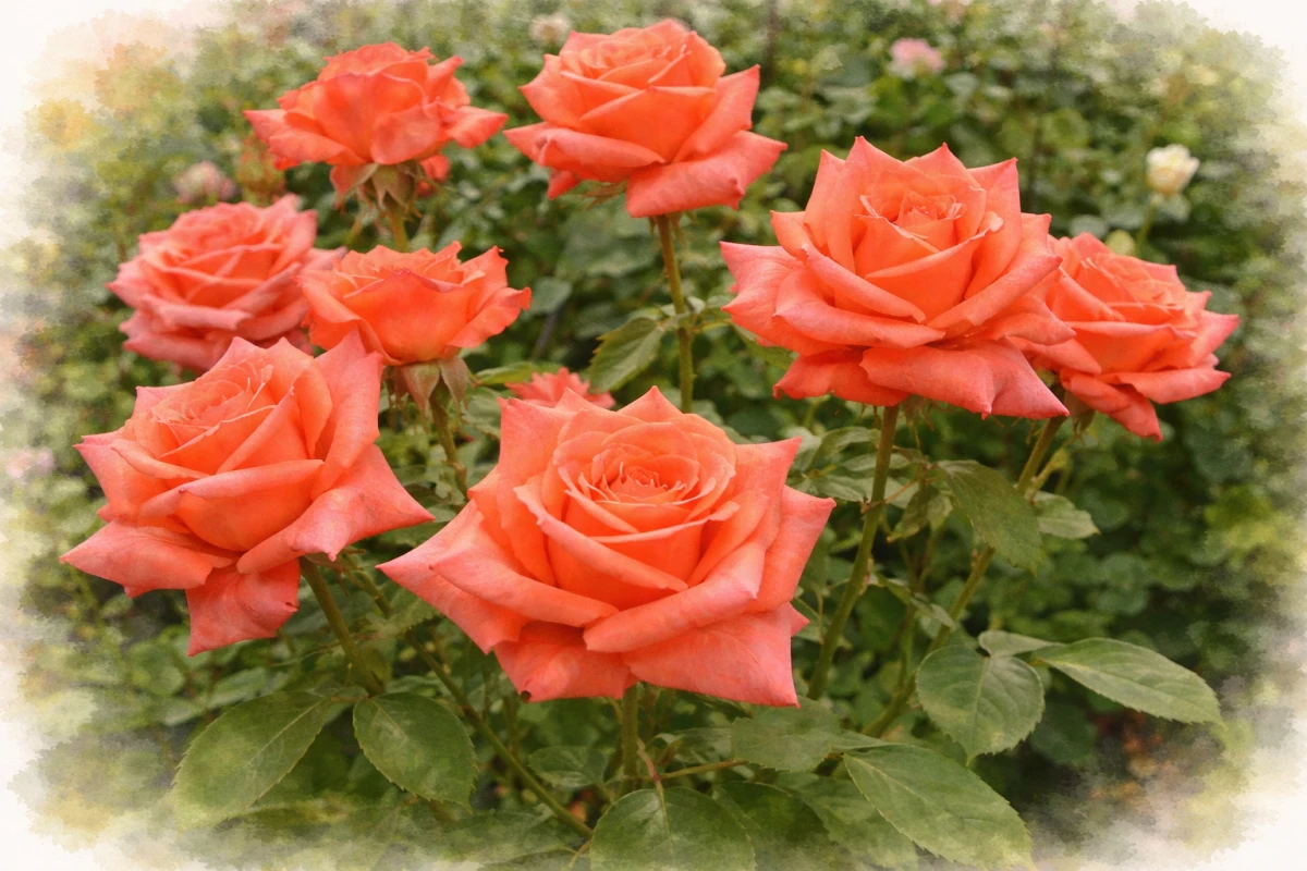 Роза Чайно-Гибридная "Роза Энн Вандерлав"