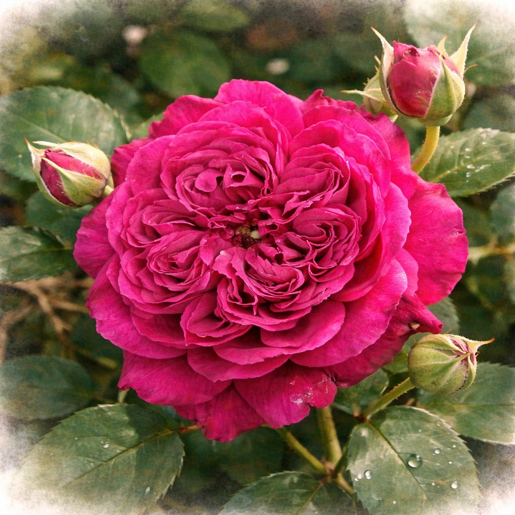 Роза пионовидная "Традескант"