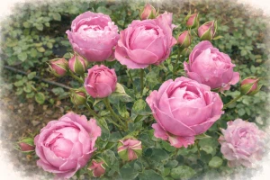 Роза пионовидная "Мисти Баблс"