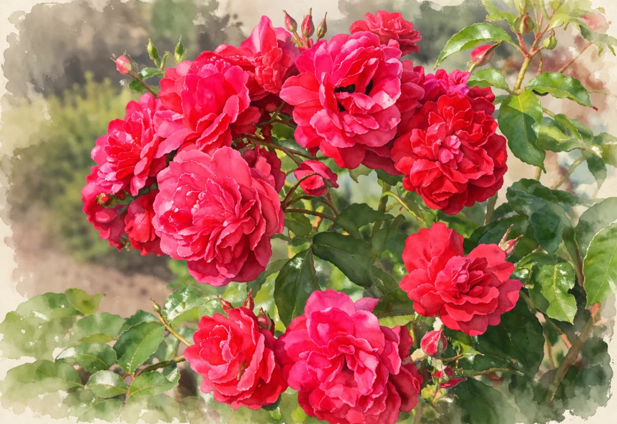 Роза плетистая "Сантана"