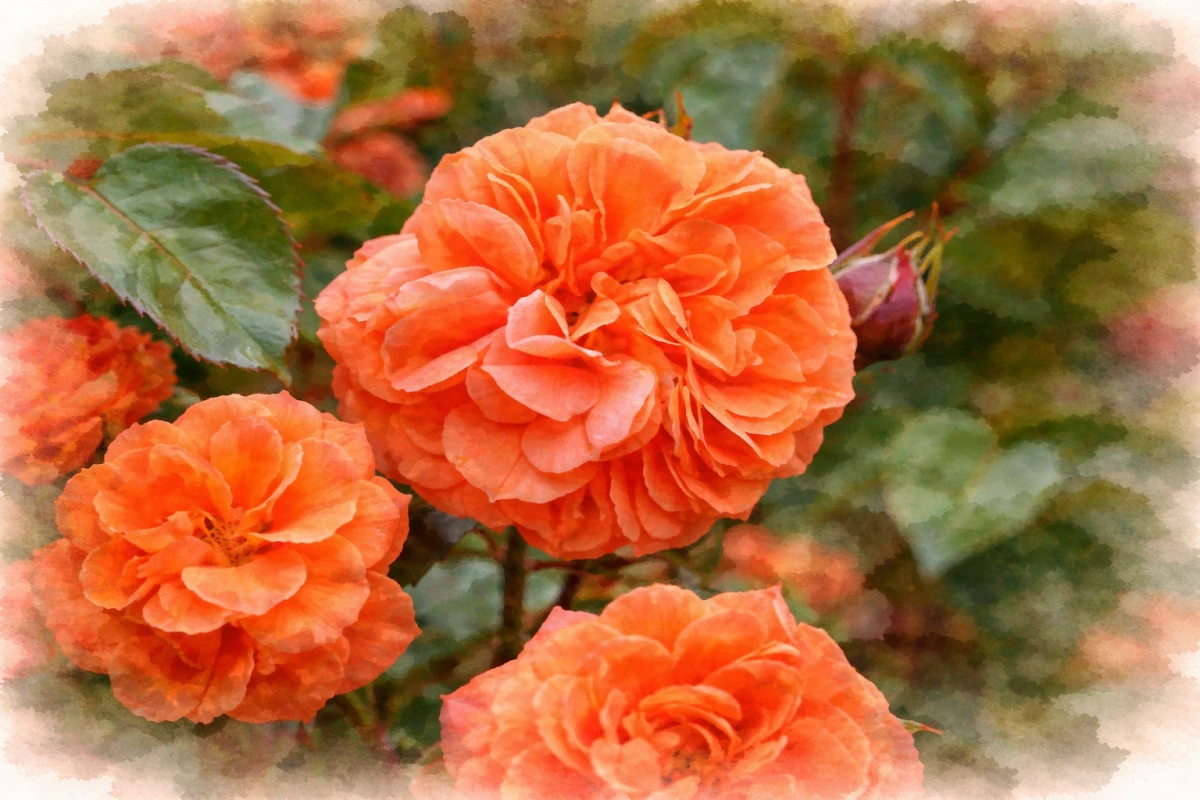 Роза флорибунда "Оранжери"