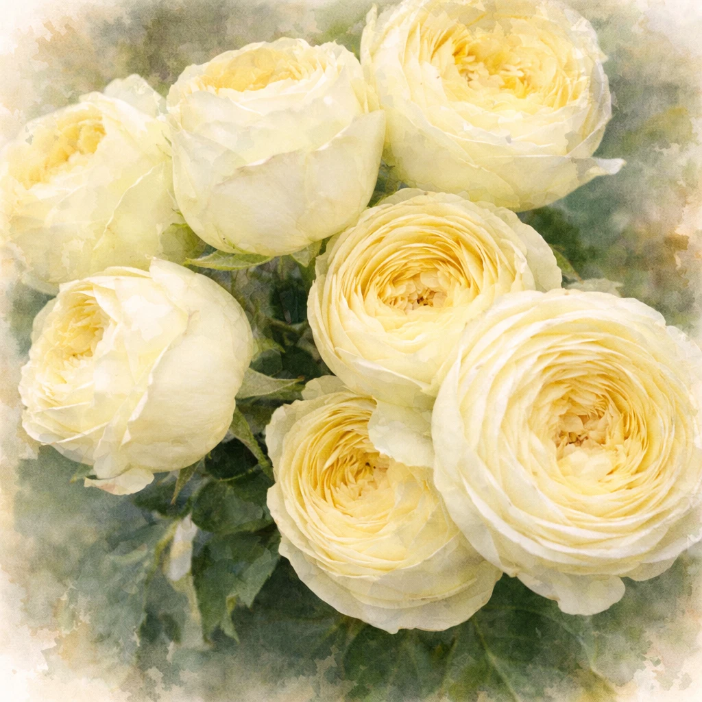 Роза флорибунда "Пьюр Блонд"