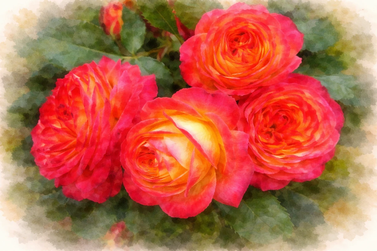 Роза Флобибунда "Мидсаммер"