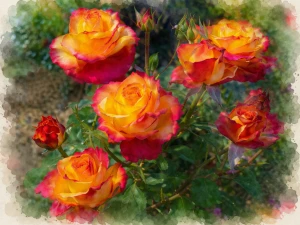 Роза флорибунда "Циркус"