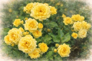 Спрей-роза "Еллоу Эвелин"