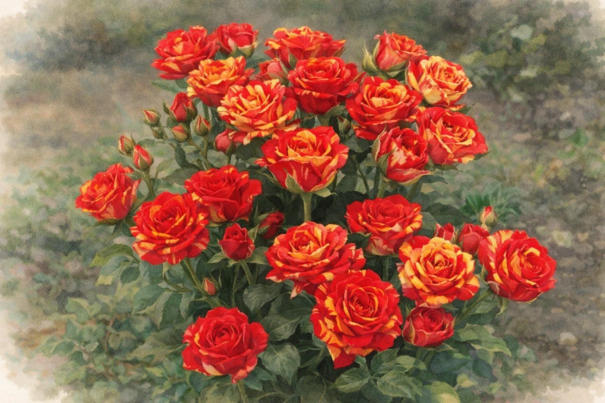 Спрей-роза "Файер Флеш"