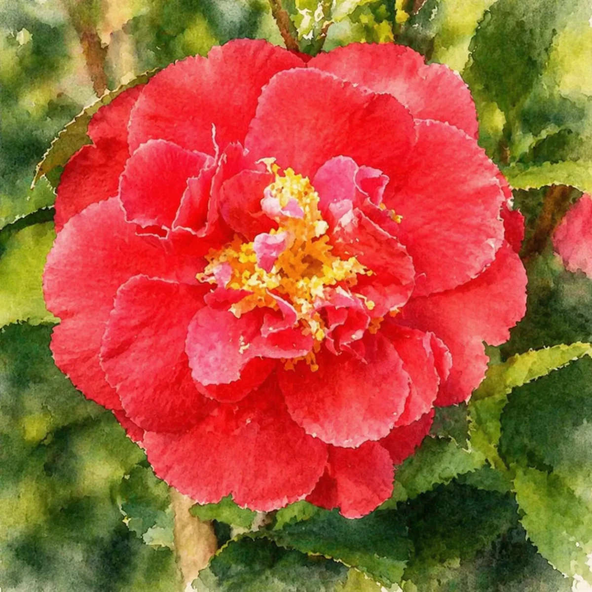 Камелия японская "Кровь Китая"